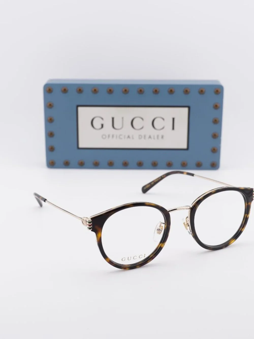 Gucci GG1885OA 002 Square Eyeglasses - Havana/Gold 51mm